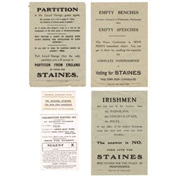 1918: Michael Staines General Election ephemera