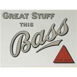 circa 1920: Bass beer advertising mirror