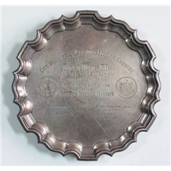 1932 (12 October) Tomas O Deirg, Minister for Education, silver presentation tray