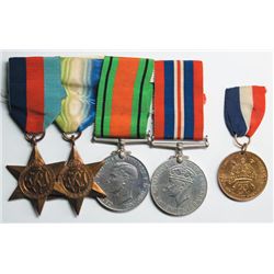1939-45 World War II British medals group also 1937 Coronation medal