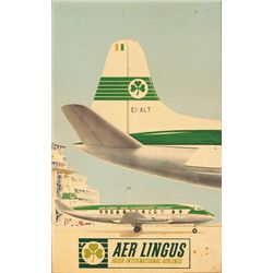 Circa 1950 Poster: Aer Lingus Irish International Airlines