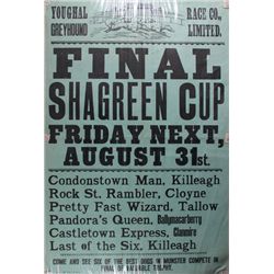 1951 (31 August) Youghal Greyhound Race Co. Shagreen Cup poster