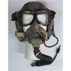 1950s: Air Force flying hat, goggles and mask
