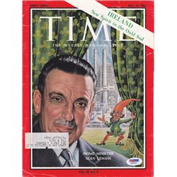 1963 (12 July) Signed Sean Lemass issue of Time magazine