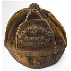 Football. 1929: Irish Free State Junior League representative cap awarded to Patrick Kavanagh of Har