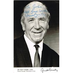 Football Manchester United Matt Busby autographed photograph