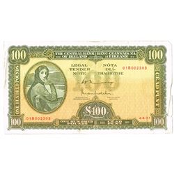 Central Bank Lady Lavery One Hundred Pounds