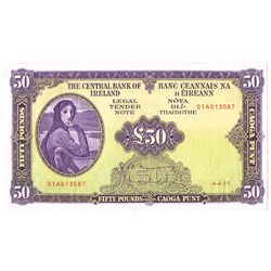 Central Bank Lady Lavery Fifty Pounds