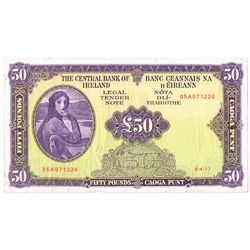 Central Bank Lady Lavery Fifty Pounds