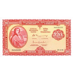 Central Bank Lady Lavery Twenty Pounds, a scarce sequential pair