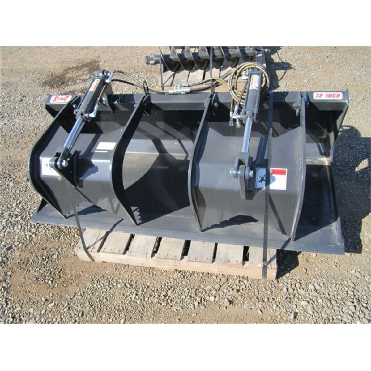 Stout Skid Steer Grapple Bucket Attachment