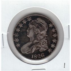 1826 BUST HALF SILVER DOLLAR BEAUTIFUL COIN