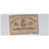 Image 1 : 25 CENT SOUTH CAROLINA OBSOLETE 1862