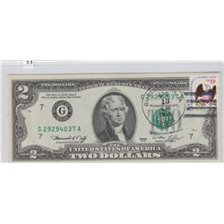 $2 FIRST DAY ISSUE 1976 WITH STAMP