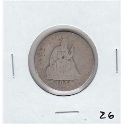 1854 SEATED QUARTER
