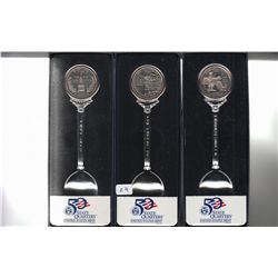 3 DIFFERENT QUARTER SPOON SET US MINT