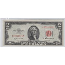 $2 RED SEAL CURRENCY 1953 UNCIRCULATED