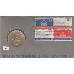 BICENTENNIAL FIRST DAY COVER WITH STAMPS