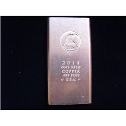 1 KILO PURE COPPER BAR 2.2 POUNDS