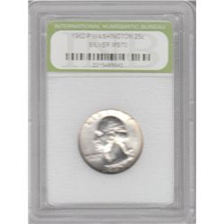 1962 SILVER WASHINGTON QUARTER MS 70