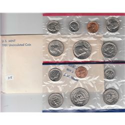 1981 US MINT UNC SET
