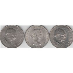 1965 CHURCHILL LOT OF 3 COINS