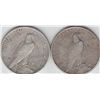 Image 2 : LOT OF 2 PEACE DOLLARS
