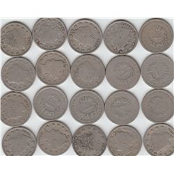 20 LIBERTY HEAD V NICKELS