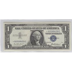STAR $1 1957 SILVER CERTIFICATE BOLD CRISP