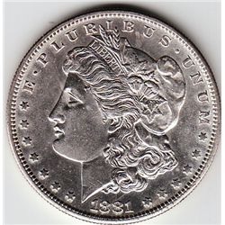 $1 1881 S STUNNING MORGAN CARTWHEEL LUSTER UNCIRCULATED