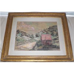 Emile Bernard Original Drawing Landscape Framed