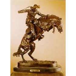 Bronco Buster-Bronze Sculpture By Remington-Fine Recast