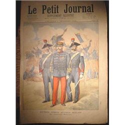 Authentic original antique French newspaper dated 1894