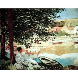 The River By Monet Numbered Giclee 17x22 1/2 Canvas