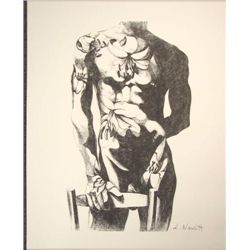 Lowell Nesbitt Signed Untitled Nude 5 Art Print