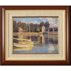 Claude Monet Framed Repro Art Print Boats