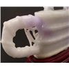 Image 5 : Lavender Jade Antique Carving-Bamboo Teapot, 1890 w/COA
