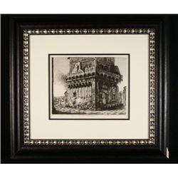 A Ponte Rotto Original Art Etching 1820 Rome Italy