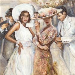 Marysia Burr BISTRO GARDEN Deluxe Art Print on Canvas