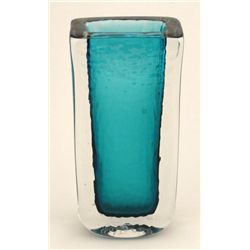 Kosta Boda Turquoise Vase 10 Inch