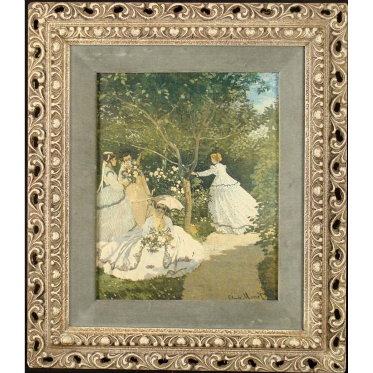 Claude Monet Women In The Garden Frmd Repro Art Print