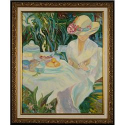Susan Kerstein Original Painting Framed Woman Reading