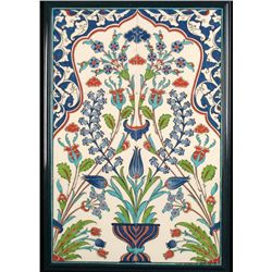 Alti Gini Signed Hand-Made Tile Art Kutahya Turkine Frm