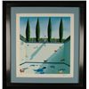 Image 1 : The Pool Surrealist Framed Art Print Fish Artist Signed