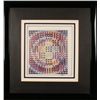 Image 1 : Yaacov Agam Signed Ltd Ed Agamograph OP Art Print Frmd