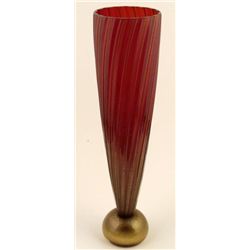 Tall Sangue Art Glass Wisp Vase 16 Inch Donghia