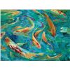 Image 2 : Goldfish Pond Framed Art Print from Watercolor