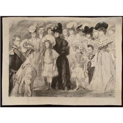 Gibson Girl Vintage Art Print Turn of Century PR.