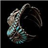 Image 2 : NATIVE AMERICAN TURQUOISE, SILVER BRACELET.