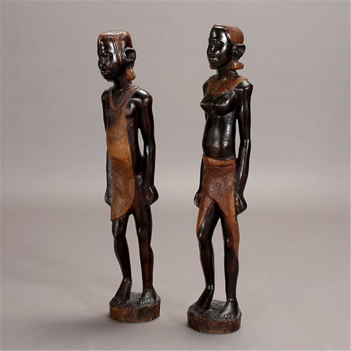 Two Large East AFrican Wood Carvings